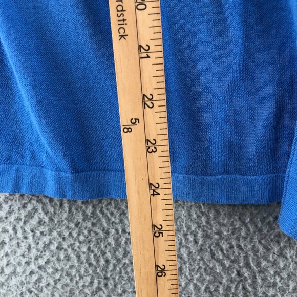 Chicos Sweater Womens 0 US Small Blue Cardigan Open Cropped Knit Stretch Casual - Picture 8 of 9